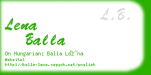 lena balla business card